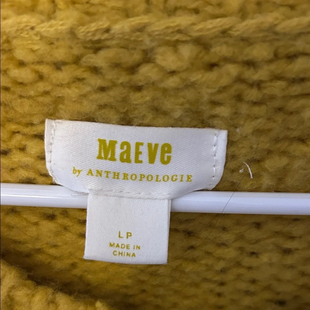 Maeve Mustard Yellow Bunny Slope Cardigan, LP - Picture 2 of 4